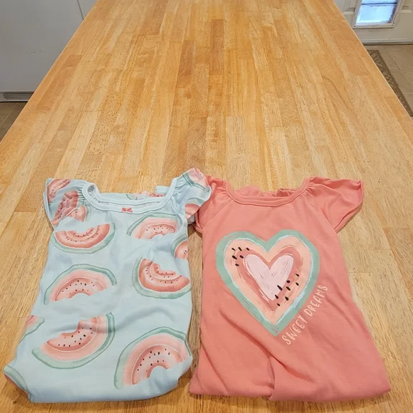 🧡🩵EUC~ TWO CARTER'S GIRLS NIGHTGOWNS (2) - Picture 2 of 13